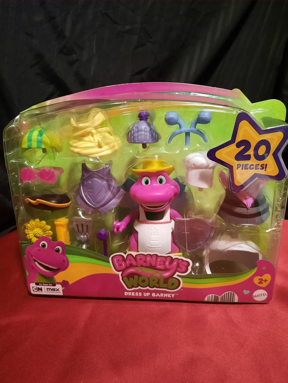 Barney's World Dress-Up Figure Playset  Collectible Barney with 20 Accessories